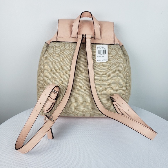 Coach |Billie Backpack In Signature Jacquard- Pink - Picture 3 of 8